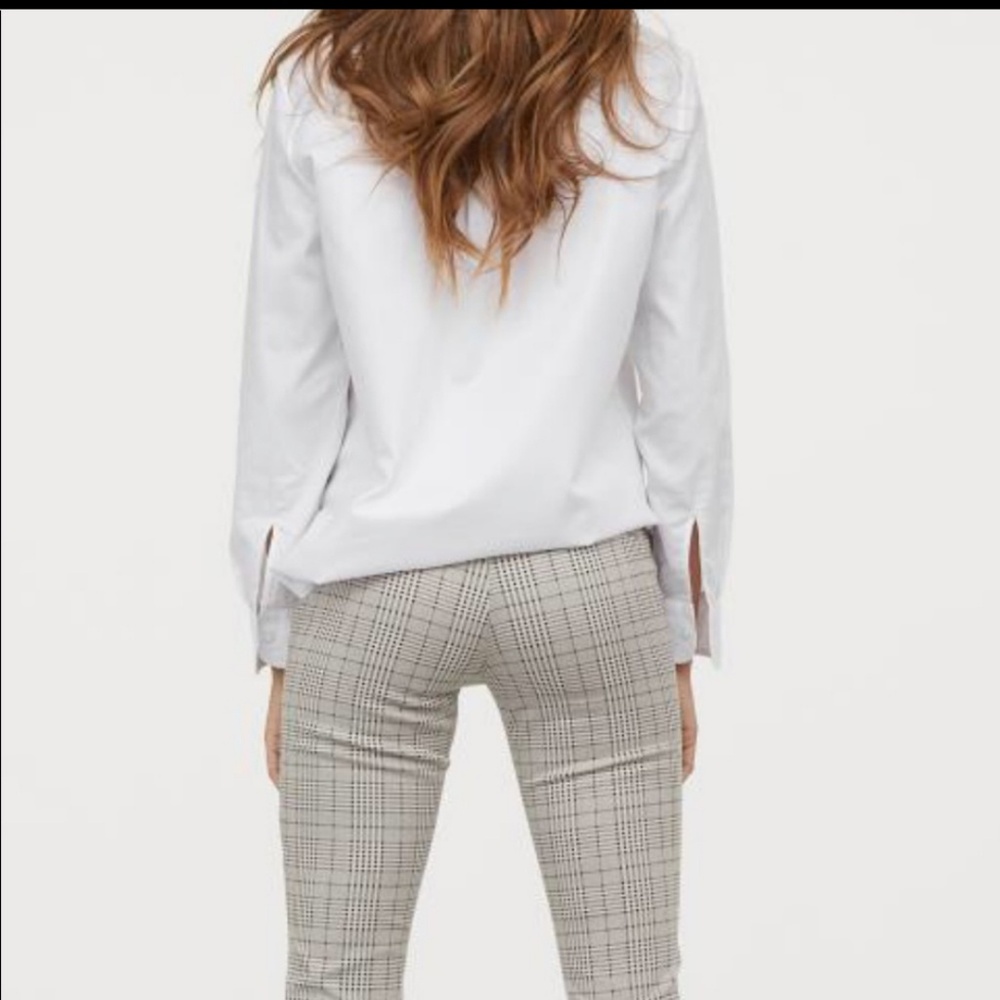 H&M fitted plaid pants